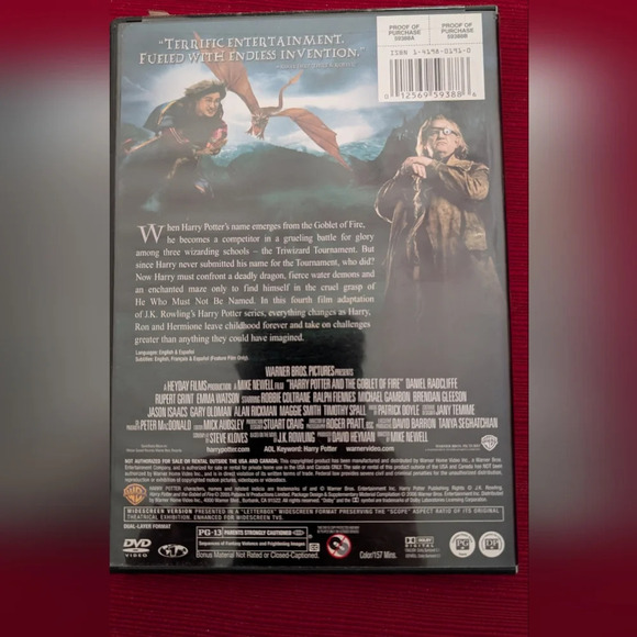 Harry Potter And The Goblet Of Fire DVD (EUC) - Picture 2 of 3